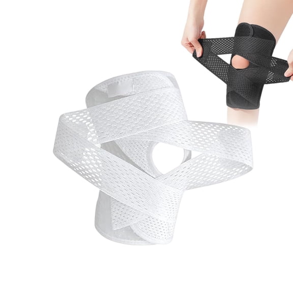 Meniscus Knee Brace,  Knee Brace with Air Mesh Fabric & Three-Layer Silicone Pads, Adjustable Non-Slip Knees Wrap for Running, Gym, Sports & Daily Activity