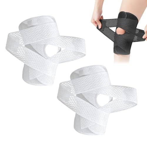 Meniscus Knee Brace,  Knee Brace with Air Mesh Fabric & Three-Layer Silicone Pads, Adjustable Non-Slip Knees Wrap for Running, Gym, Sports & Daily Activity