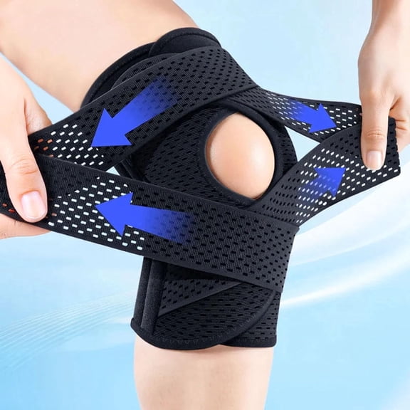 Meniscus Knee Brace Pain Relief Joint Support Arthritis Sports Recovery Breathable Non-Slip Adjustable Straps Ergonomic Open Patella Design