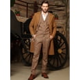 thumbnail image 1 of Menista Camel Brown Wool Blend Long Coat - Timeless Elegance and Comfort, 1 of 5