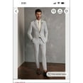 thumbnail image 1 of Menista Suit Premium Two Piece Grey Mens Suit for Wedding, Engagement, Prom, Groom wear and Groomsmen Suits, 1 of 2