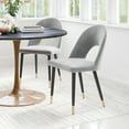 thumbnail image 1 of Menlo Dining Chair Gray Dining Chair, Modern Style, Soft and smooth velvet fabric, Plywood, Indoor Dining, 1 of 5