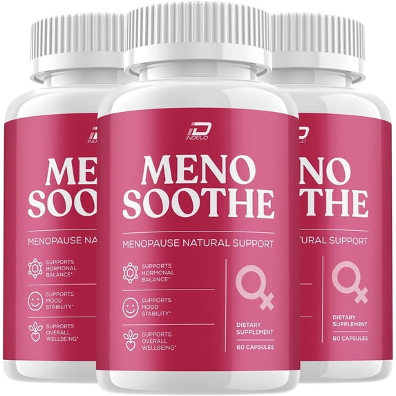 Meno Soothe Female Capsule - MenoSoothe Pills All Natural Menopause Support Pills for Hormonal Balance, 3 Pack, 180 Capsules