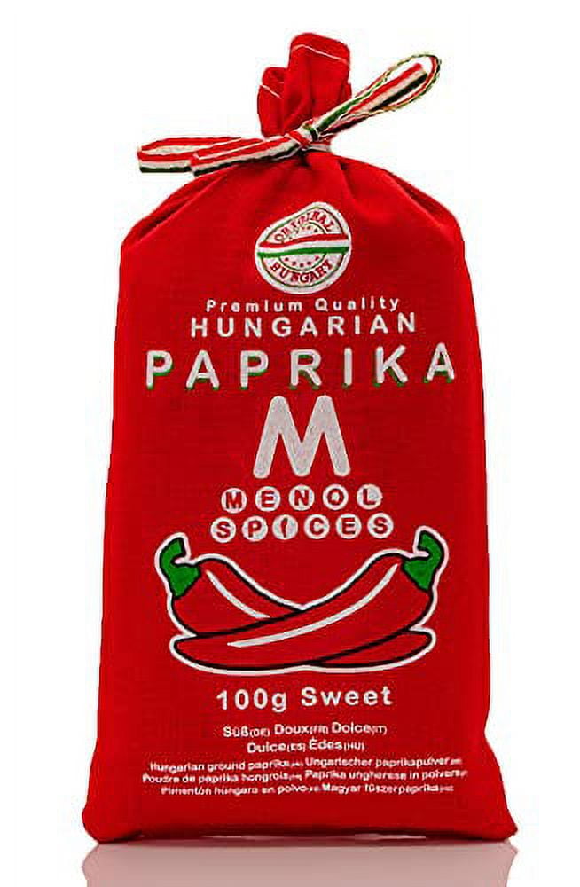 Menol Spices Authentic Hungarian Paprika Powder (Sweet, 3.5oz) Gourmet