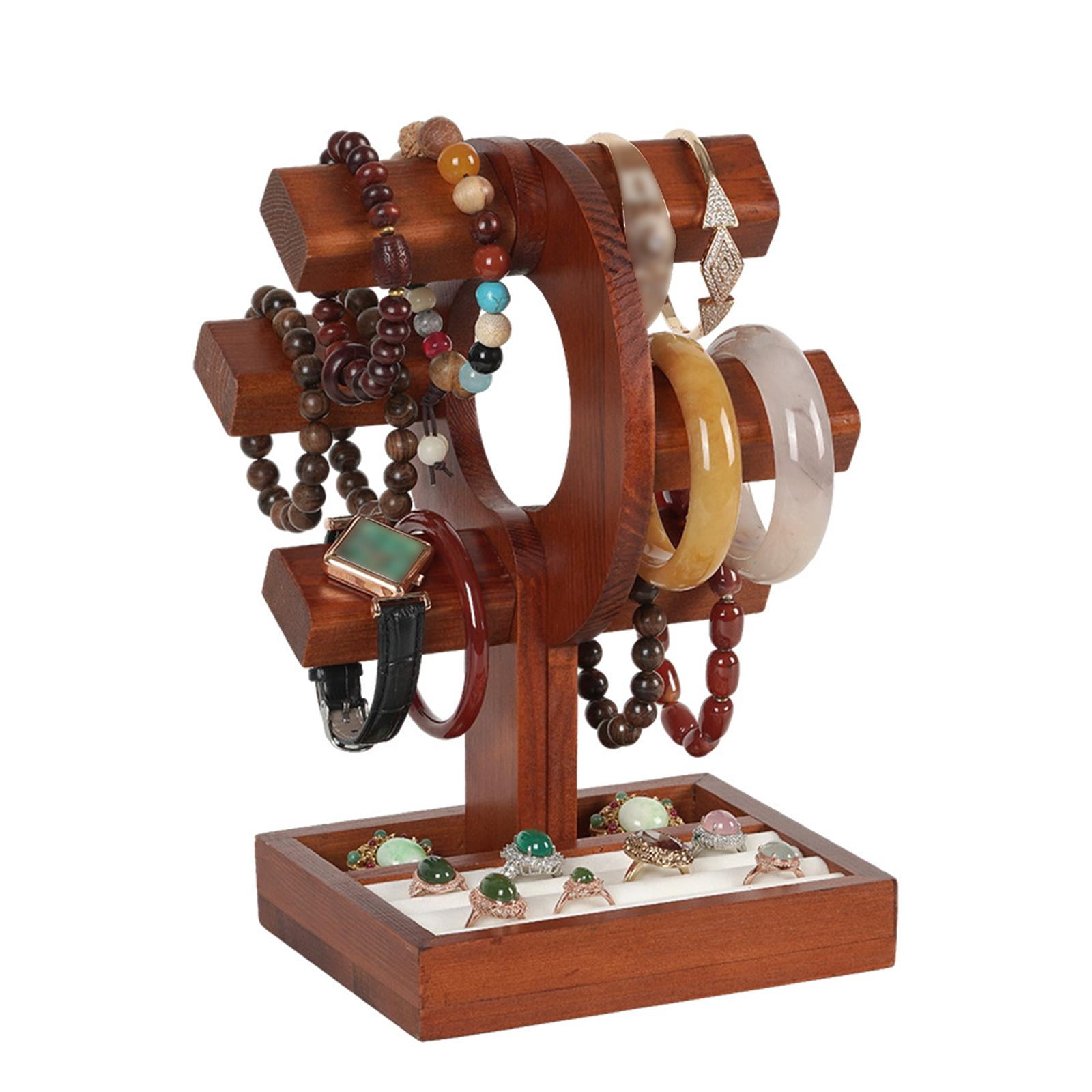 QRZLP 4-Tier Wooden Bracelet Display Stand - Jewelry Organizer For Bangles, Watches, Necklaces - View #9