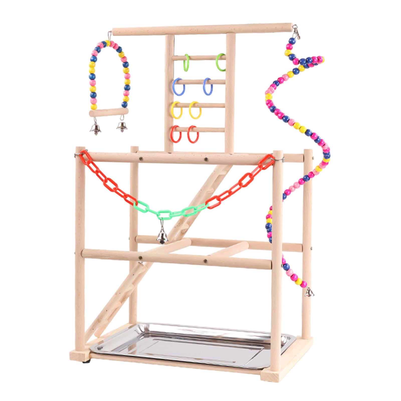 View of Menolana Bird Play Stand Bird Playground,Multifunctional,Bird Play Gym ...