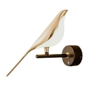 Menolana Bird Wall Light LED Wall Light Fixtures Creative Bedroom Lamp Lighting Fixture for Bedside Indoor Kitchen Wall Art Decor Loft warm color