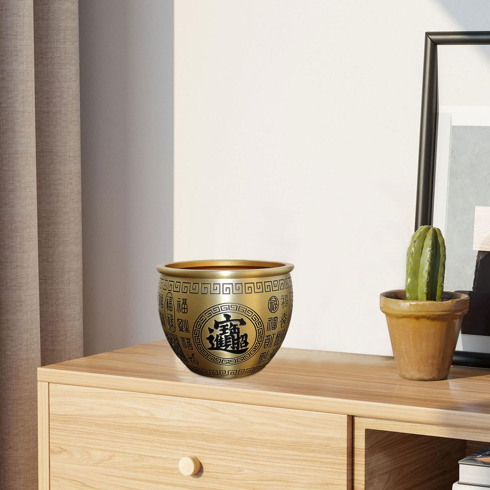 Menolana Brass Feng Shui Bowl Treasure Bowl,Lucky Folk Fortune Wealth ...