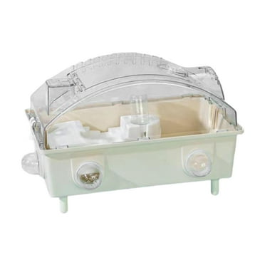 Menolana Hamster Cage Openable Top with Water Bottle 2 Tier Pet House Exercise Playing House for Rats Mice Gerbils Bunny Small Animals Beige