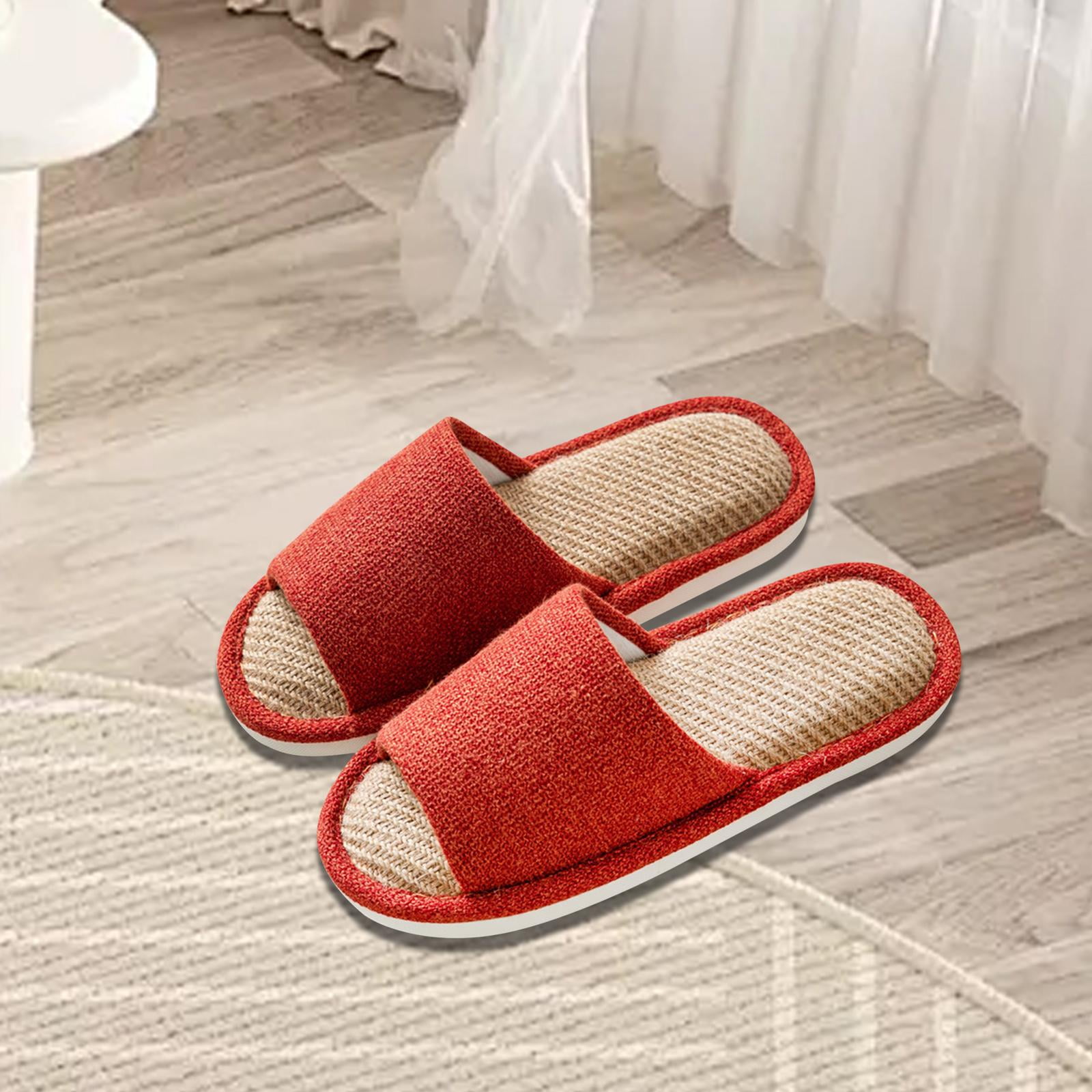Menolana Indoor Slippers House Slippers Summer Comfortable Autumn Spring Lightweight Bedroom Shoes Floor Shoes for Bedroom Living Room Red EU Size 40 41