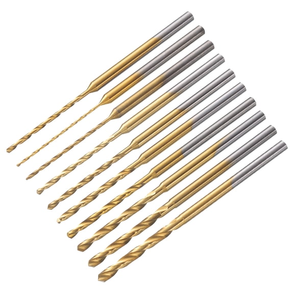 Uxcell 10Packs 0.6/0.9/1/1.1/1.25/1.5/1.6/1.75/1.95/2.2mm Micro Engraving Drill Bit Set