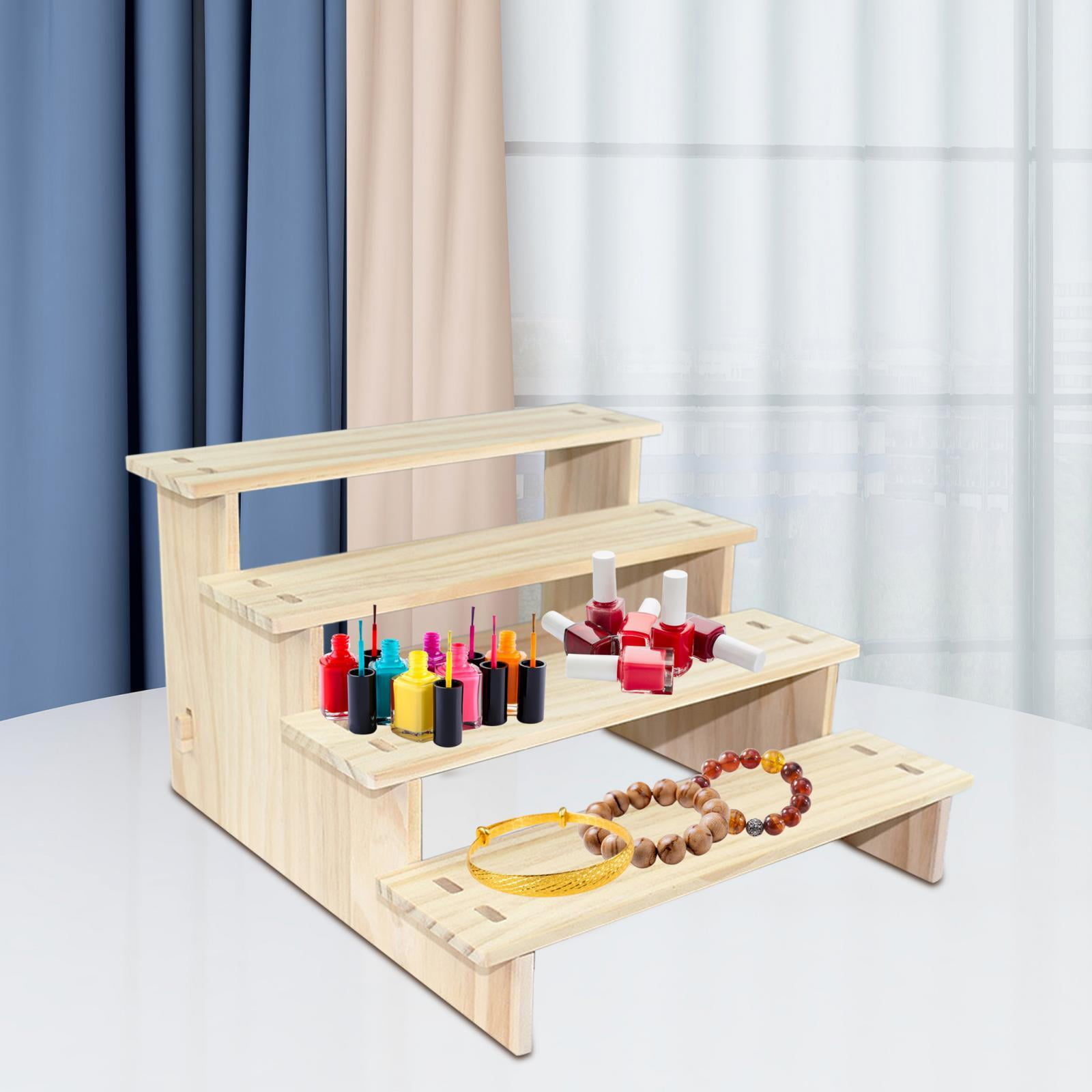 Menolana Wood Display Riser Stand Showcase Fixtures Countertop Jewelry ...