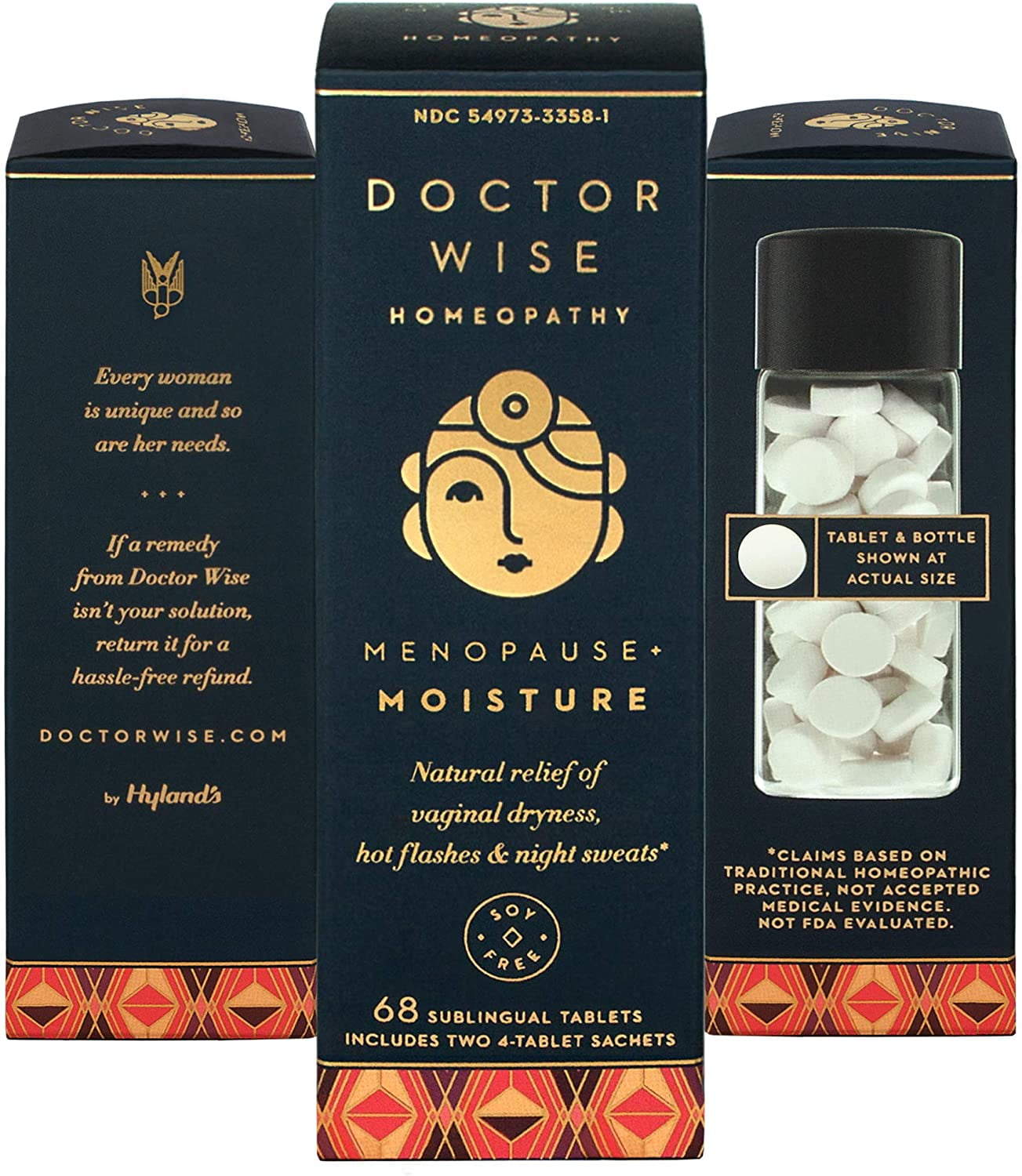 Hyland's Doctor Wise Homeopathy Menopause Plus Moisture 68 Sublingual