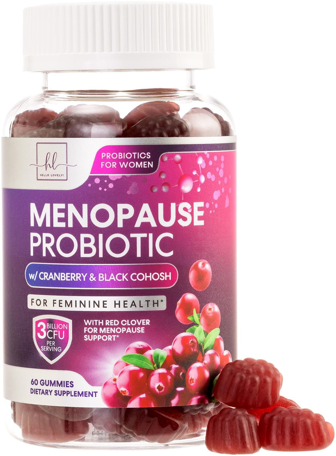 Menopause Probiotics Gummies for Women Natural Hormone Support Gummy