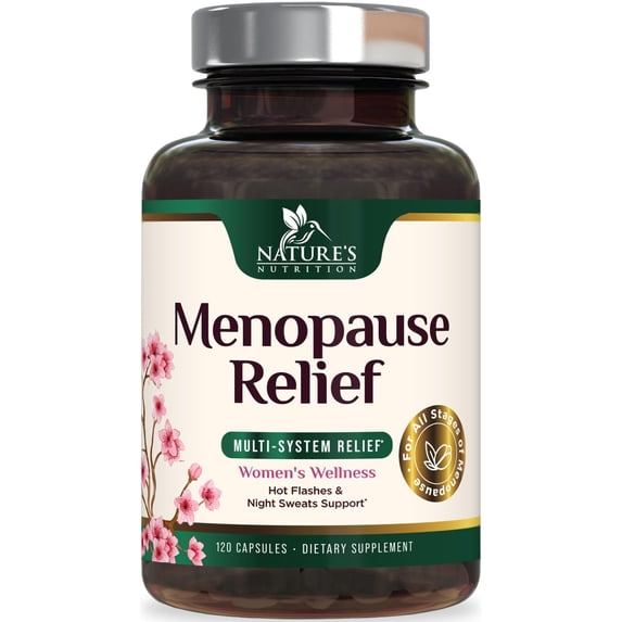 Menopause Supplement for Women - Natural Menopause Relief Support for Mild Hot Flashes & Night Sweats - Best Probiotics for Women, Dong Quai, Black Cohosh, Ashwagandha - Bottled in USA - 120 Capsules