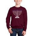 thumbnail image 1 of Menorah - Boy's Word Art Crewneck Sweatshirt, 1 of 3