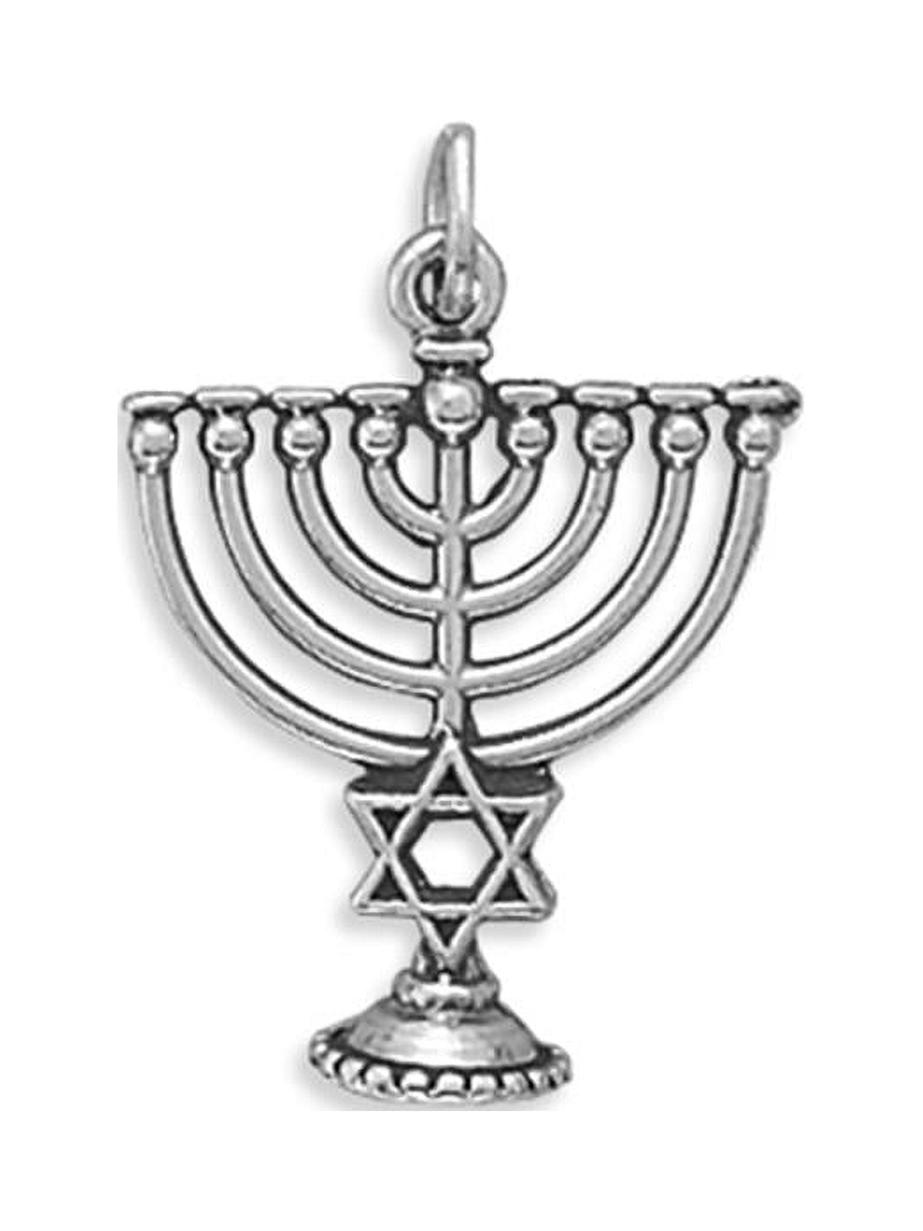 Menorah Charm Sterling Silver Candle Stick Menorah Charm Sterling Silver Candle Stick