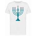 thumbnail image 1 of Menorah Hanukkah Candelabrum T-Shirt Men -Image by Shutterstock, Male Small, 1 of 2