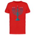 thumbnail image 1 of Menorah Hanukkah Candelabrum T-Shirt Men -Image by Shutterstock, Male Small, 1 of 2
