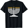 thumbnail image 1 of Menorah, Hanukkah, Men Women Kids Jewish Holiday T-Shirt, 1 of 4