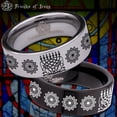 thumbnail image 1 of Menorah Tungsten Carbide Ring, 1 of 9