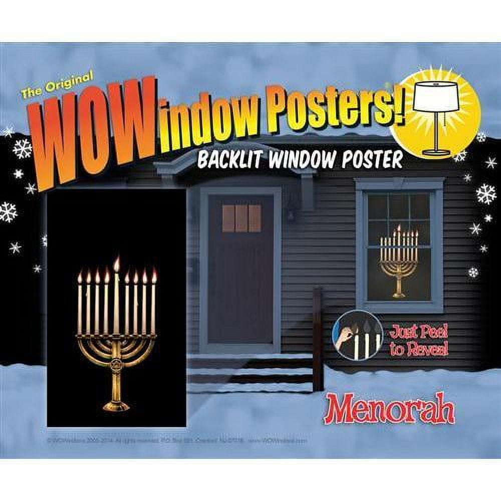 Menorah Window Poster