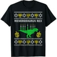 thumbnail image 1 of Menorasaurus Rex Shirt Kids Hanukkah, Jewish Chanukah Gift T-Shirt, 1 of 4