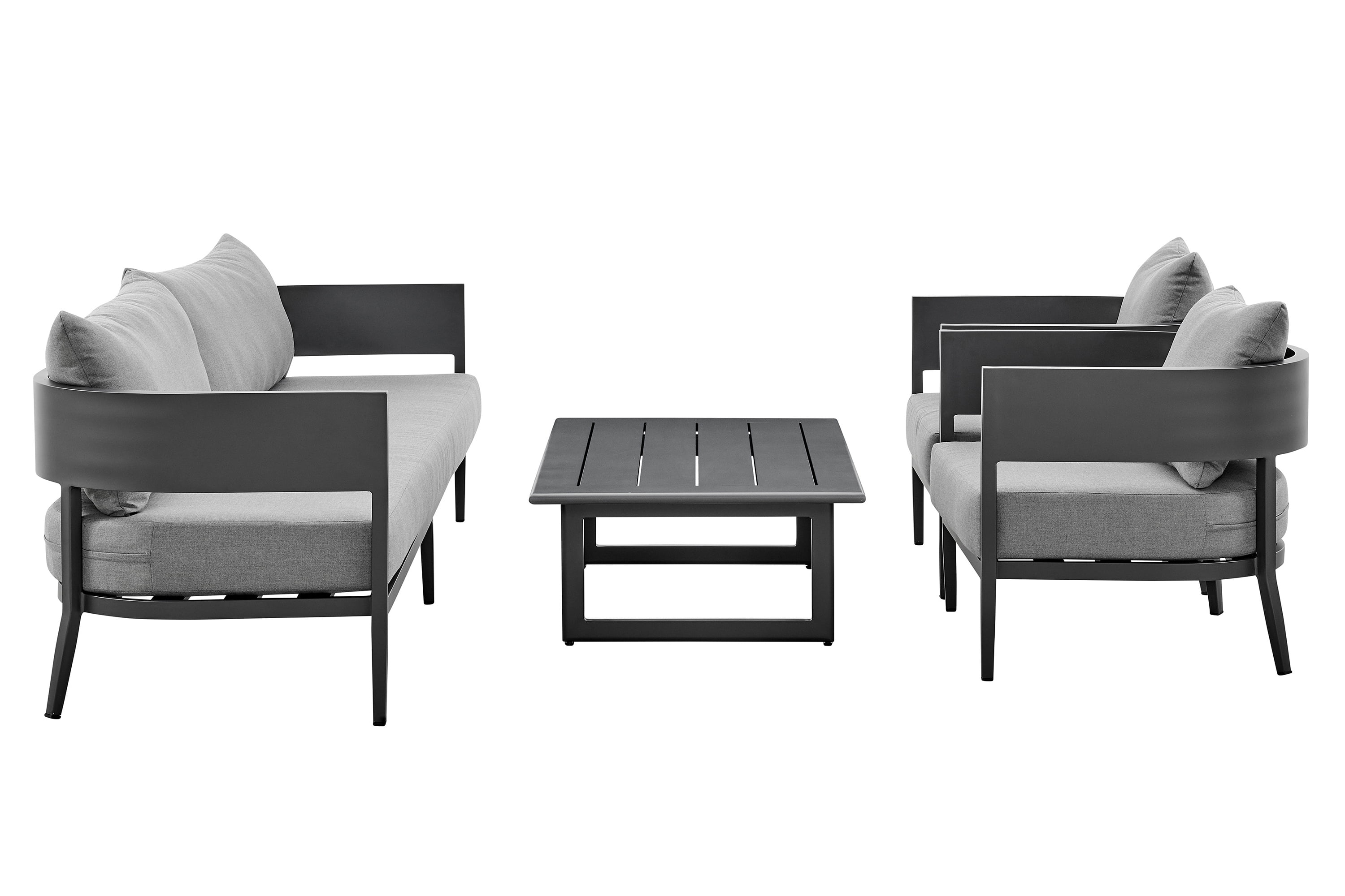 Menorca Dark Gray Aluminum Outdoor Coffee Table