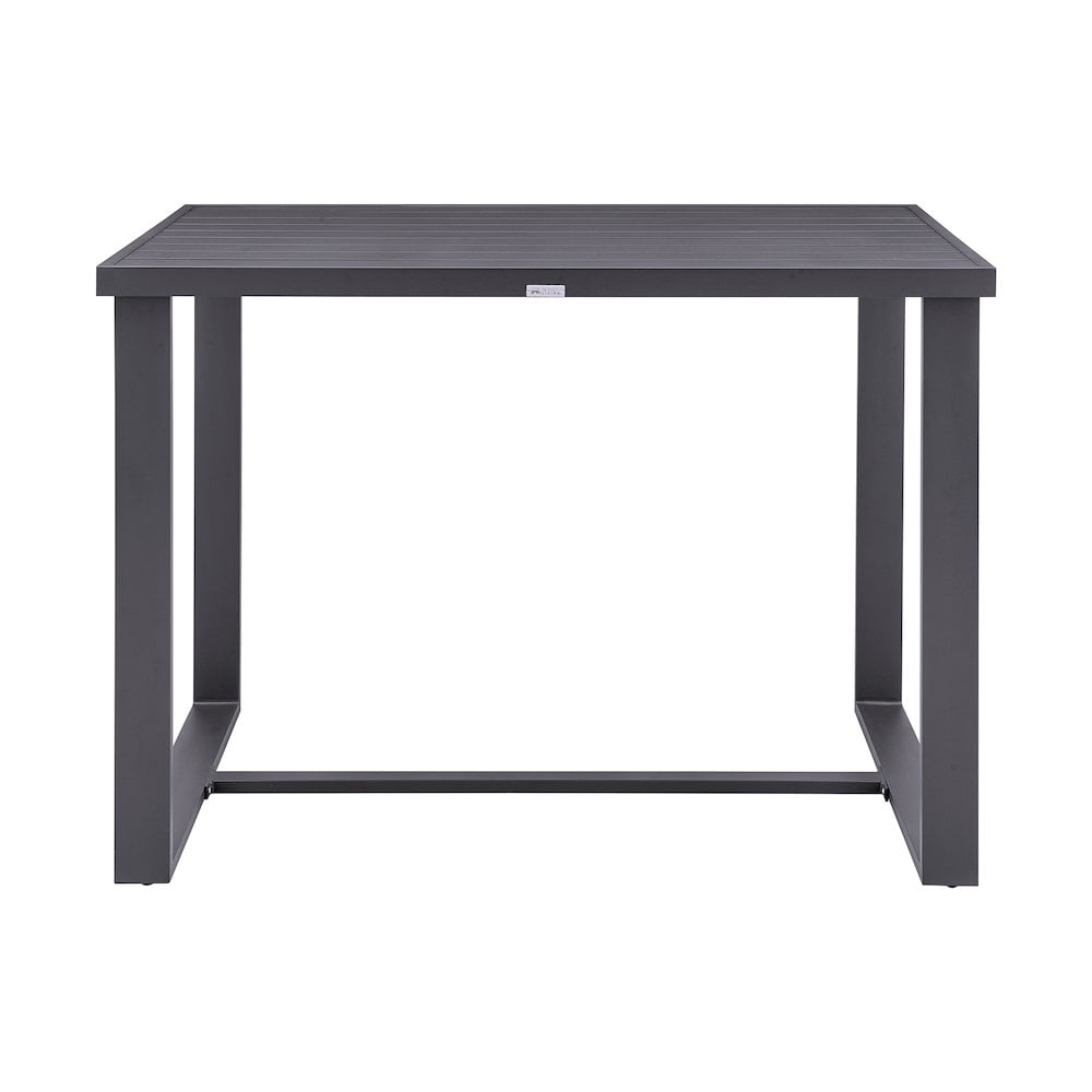Menorca Gray Aluminum Bar Height Outdoor Dining Table