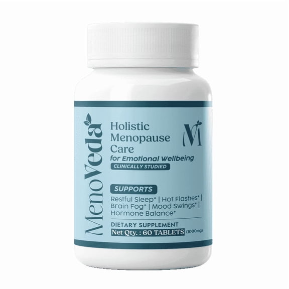 Menoveda Menopause Support Supplement for Women 60 Tablets | Hormonal Balance, Hot Flash & Night Sweat Relief, Mood, Sleep & Stress Support