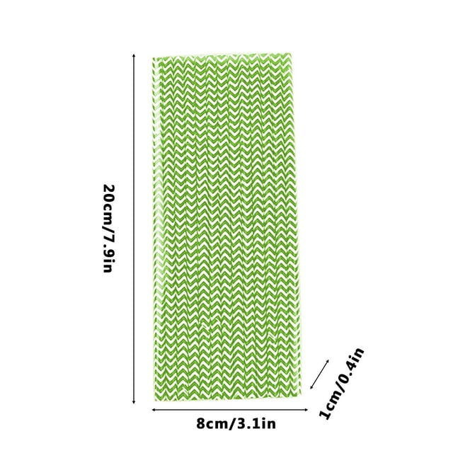 Menrkoo Colored Paper Drinking Straw Can Be Naturally Decomposed Party Birthday Party Green Free Size