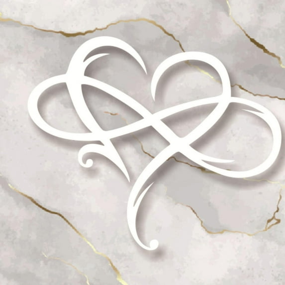 Menrkoo Eternal Wrought Iron Decoration Indoor Ornaments Metal Wall Decoration Infinitys Heart-Steel Wall Decor Metal Wall Art 17*20cm