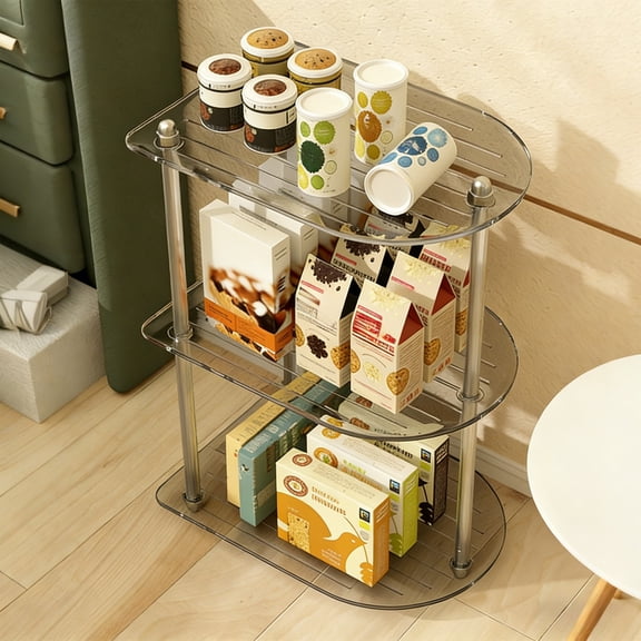 Menrkoo Multi Layer Shelf For Storing Desktop Cosmetics Bathroom Dresser Rinsing And Care Products Facial Mask Sorting Shelf Clear A