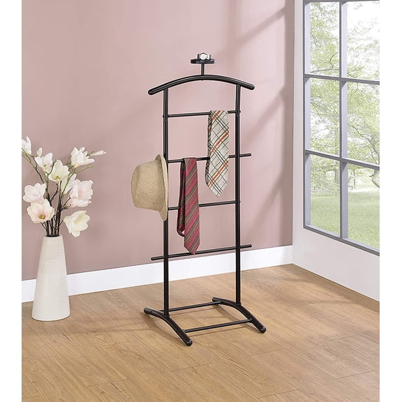 Menros Metal Suit Valet Stand, Clothes Rack, Black