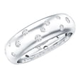 thumbnail image 1 of Rosec Jewels Moissanite Band in Flush Setting - D Color VS1 Clarity Certified - Ready to Gift, 10K White Gold, US 11.00, 1 of 7