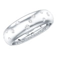 thumbnail image 1 of Rosec Jewels Moissanite Band in Flush Setting - D Color VS1 Clarity Certified - Ready to Gift, 18K White Gold, US 12.00, 1 of 8