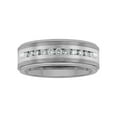 thumbnail image 1 of Mens 1/2 ctw Lab-Grown Diamond Tungsten & Stainless Steel Wedding Band - Mens Ring, 1 of 4