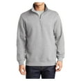 thumbnail image 1 of Mens 1/4 Zip Cotton/Poly Fleece Sweatshirt Athletic Heather X-Small, 1 of 8