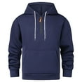 thumbnail image 1 of Mens 1/4 Zip Pullover Hoodie Classic Plain Pullover Hooded Sweatshirt Hoodie Sweater Navy S, 1 of 2