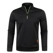 Mens 1/4 Zip Sweatshirts Casual Pullover Sweater Microfleece Sweatshirt Pullovers Long Sleeve Quarter Zip Coat for Golf Outdoor Basic Warmer Fall Winter Tops for Workout Fitness Work