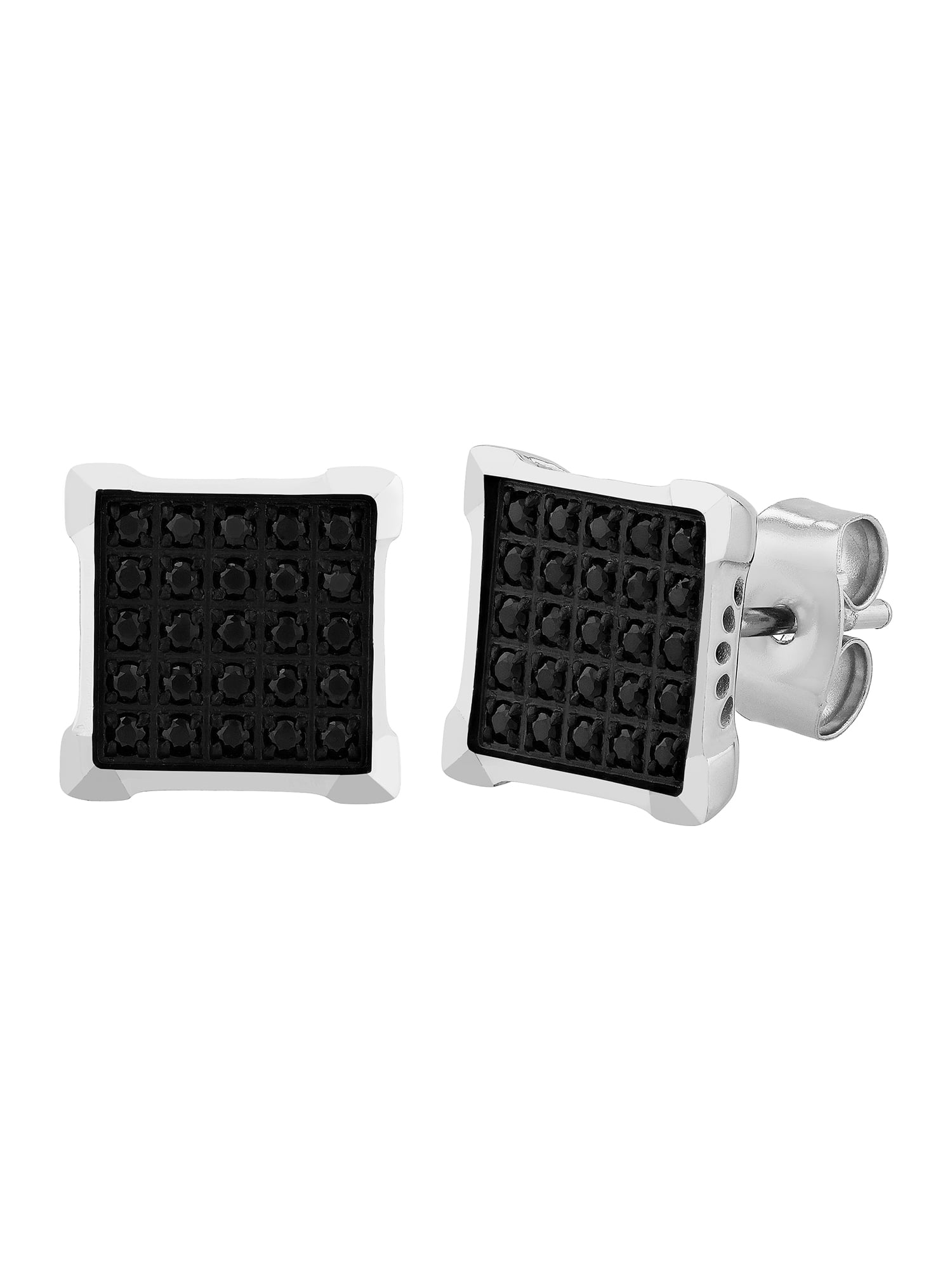 Discover more than 210 square black diamond earrings latest