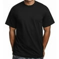 thumbnail image 1 of Mens 100% Cotton Casual T-Shirt Black White Short Sleeve Tee Crew Neck V-Neck, 1 of 6