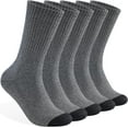 thumbnail image 1 of Mens 100% Cotton Cushioned Crew Socks, Athletic Performance Moisture Wicking Work socks, 1 of 7