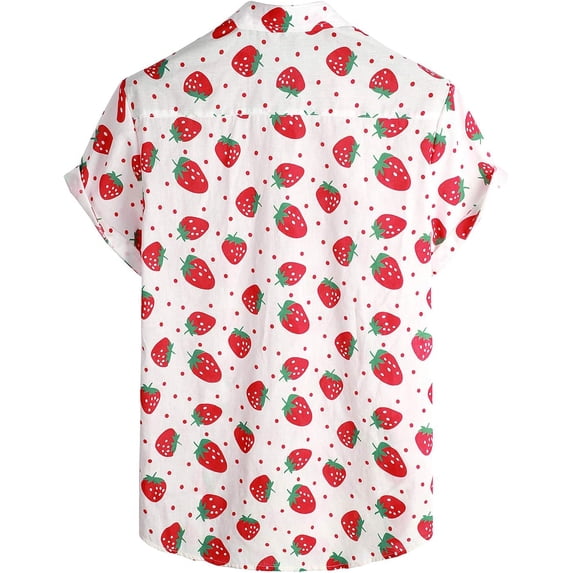 Mens 100% Cotton Hawaiian Shirts Button Down Short Sleeve Beach Shirts Summer Casual Aloha Shirts