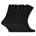thumbnail image 1 of Mens 100% Cotton Non Elastic Top Gentle Grip Socks (Pack Of 6), 1 of 2