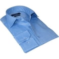 thumbnail image 1 of Mens 100% Cotton Shirt From Turkey Manschett by Quesste Slim Fit 4029-08 Blue, 1 of 6