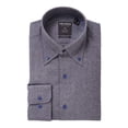 thumbnail image 1 of Mens 100% Cotton Solid Heather Blue Classic Fit Dress Shirt, 1 of 2
