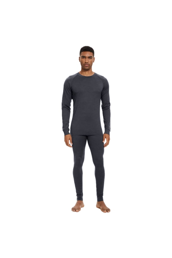 Men’s 100% Merino Wool Base Layer Set Lightweight Thermal Underwear for Ski Winter Outdoor Sports