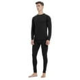 thumbnail image 1 of Mens 100% Merino Wool Base Layer Sets for Ski Midweight Thermal Underwear Top Bottom, 1 of 7