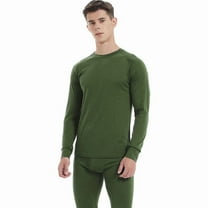 Mens 100% Merino Wool Base Layer Top For Ski Long Sleeve Thermal Shirts Midweight